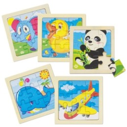 SET DE 5 PUZZLES EN MADERA...