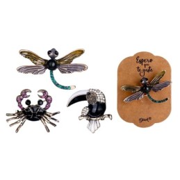 BROCHE ANIMALES CON PEDRER╓A