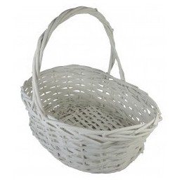 CESTA BLANCA DE MIMBRE