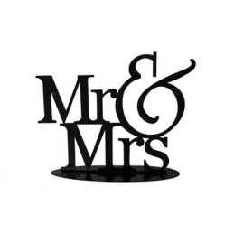 FIGURA PASTEL MET╡LICA MR&MRS