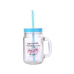 JARRA CRISTAL CON CAÑA...