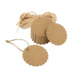 PACK 100 TARJETAS KRAFT FLOR