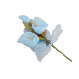 RAMILLETE DE TELA LIRIO AZUL