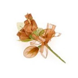 RAMILLETE DE TELA LIRIO CAFE