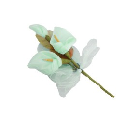 RAMILLETE DE TELA LIRIO VERDE