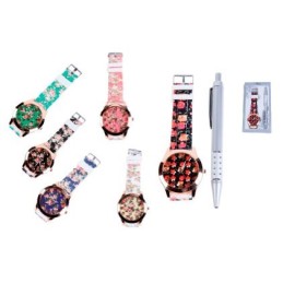 RELOJ FLORAL EN CAJA DE REGALO