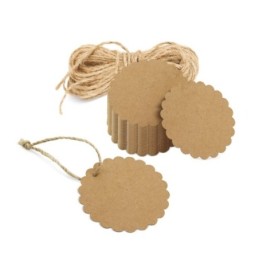 ETIQUETA KRAFT FESTONEADA...